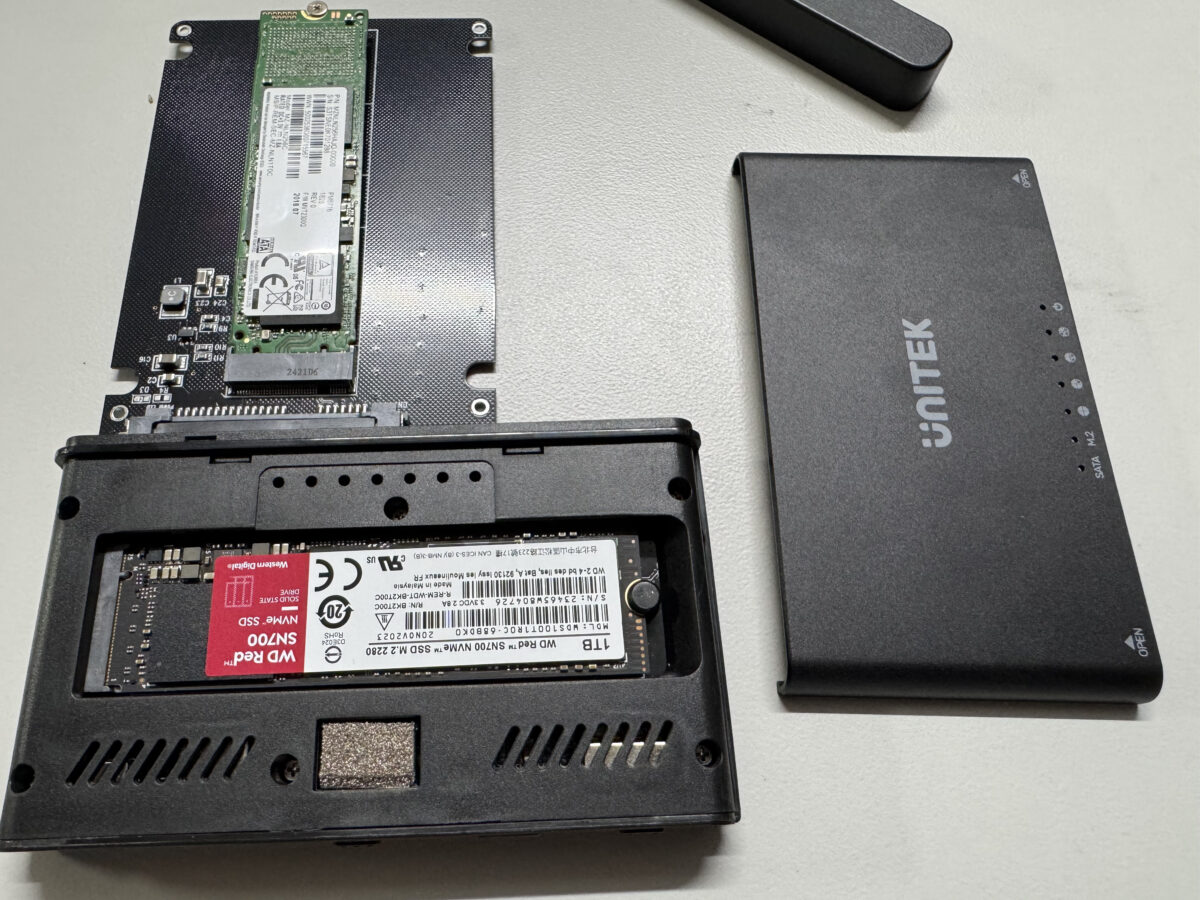 FMVWC2S17のSATA M.2 SSD を NVMe M.2 SSDにハードコピーで換装