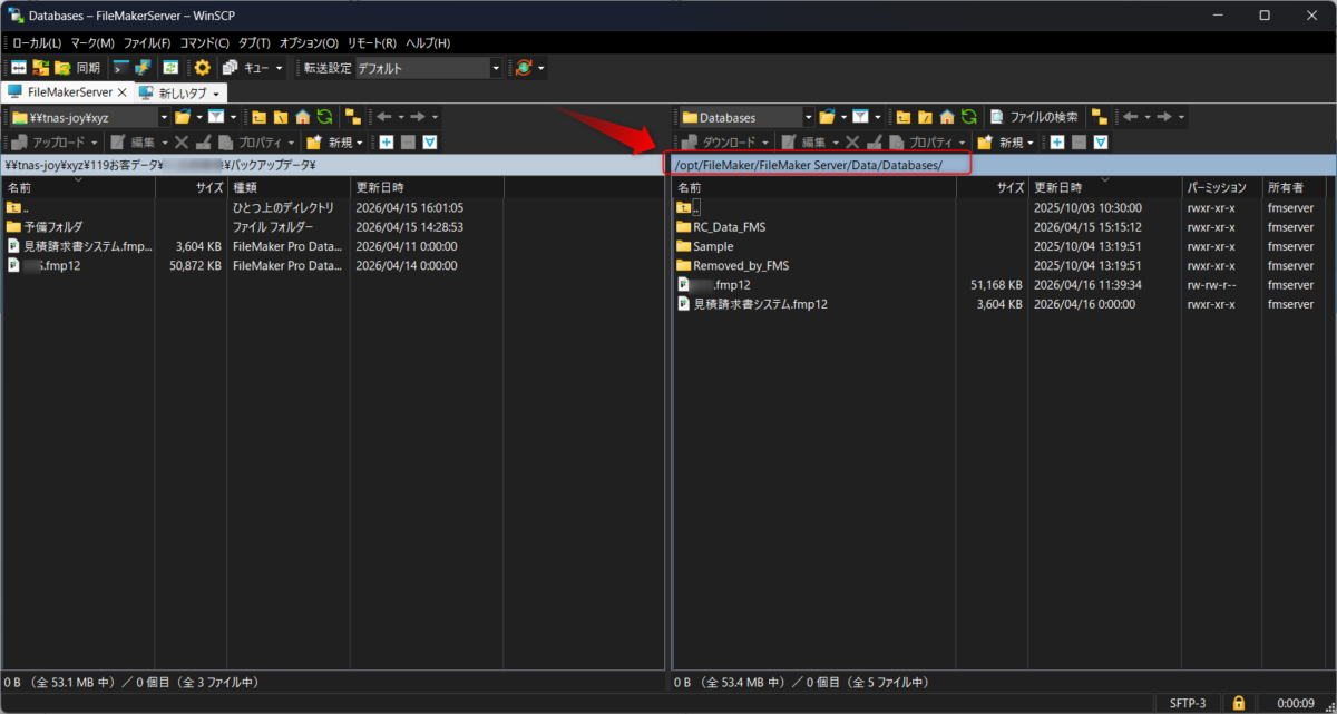 FileMakerServer2025　アップロード