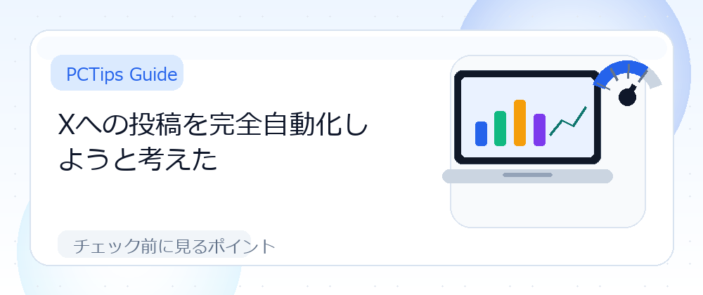 Xへの投稿を完全自動化しようと考えたの解説画像