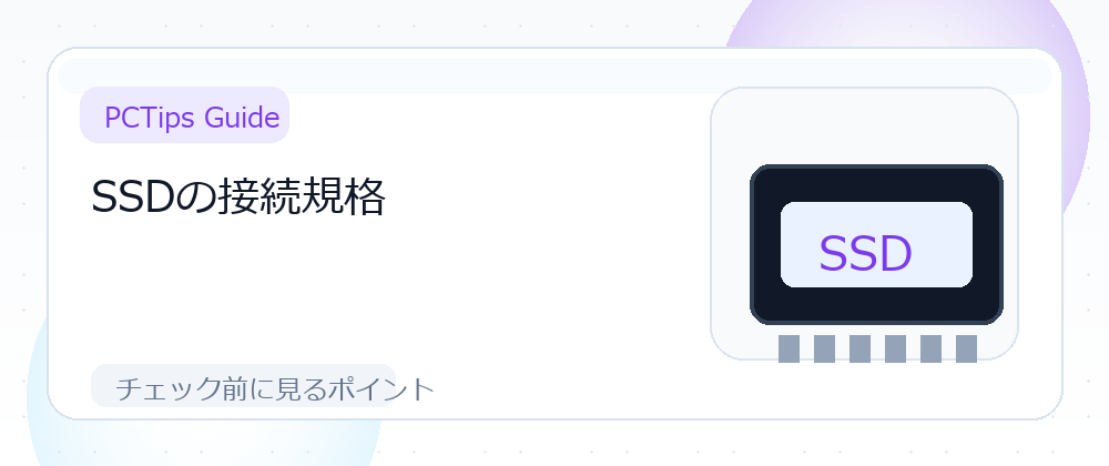 SSDの接続規格の解説画像
