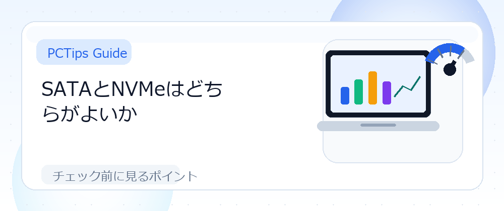 SATAとNVMeはどちらがよいかの解説画像