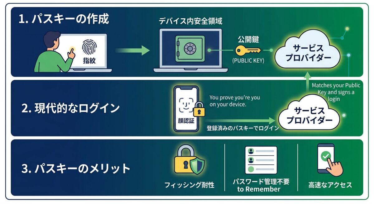 パスキーとは？パスワード不要の次世代認証をわかりやすく解説