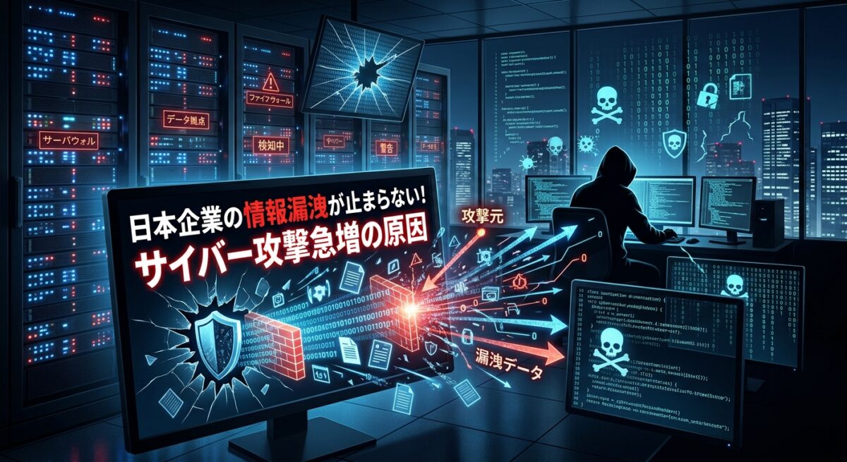 日本企業の情報漏洩が止まらない!サイバー攻撃急増の原因